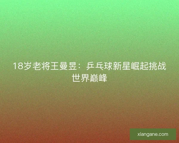18岁老将王曼昱：乒乓球新星崛起挑战世界巅峰